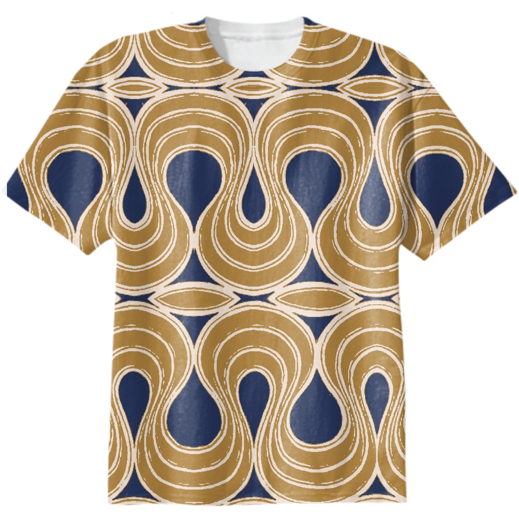 Afro-Wave Block Print Tee