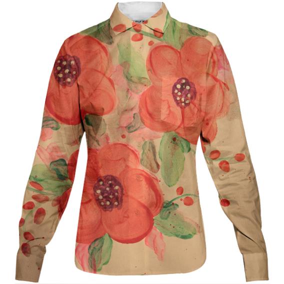 Red Pink And Green Ladies Blouse