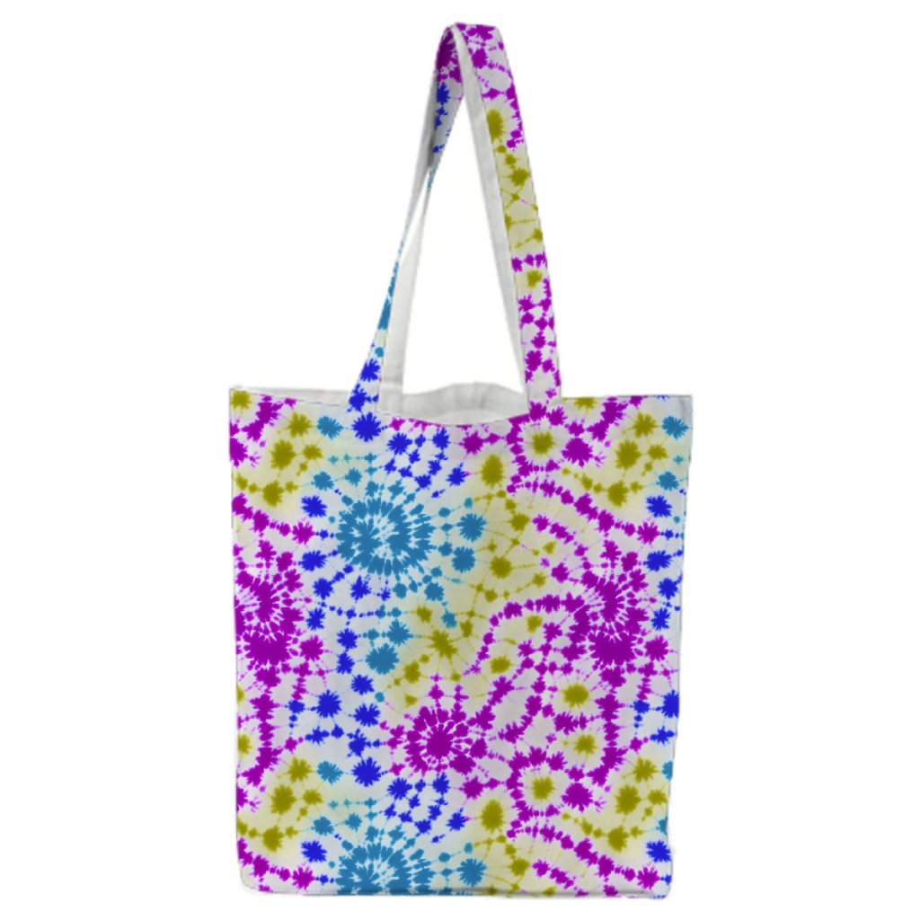 Dots and Swirls Tie-Dyed Pattern