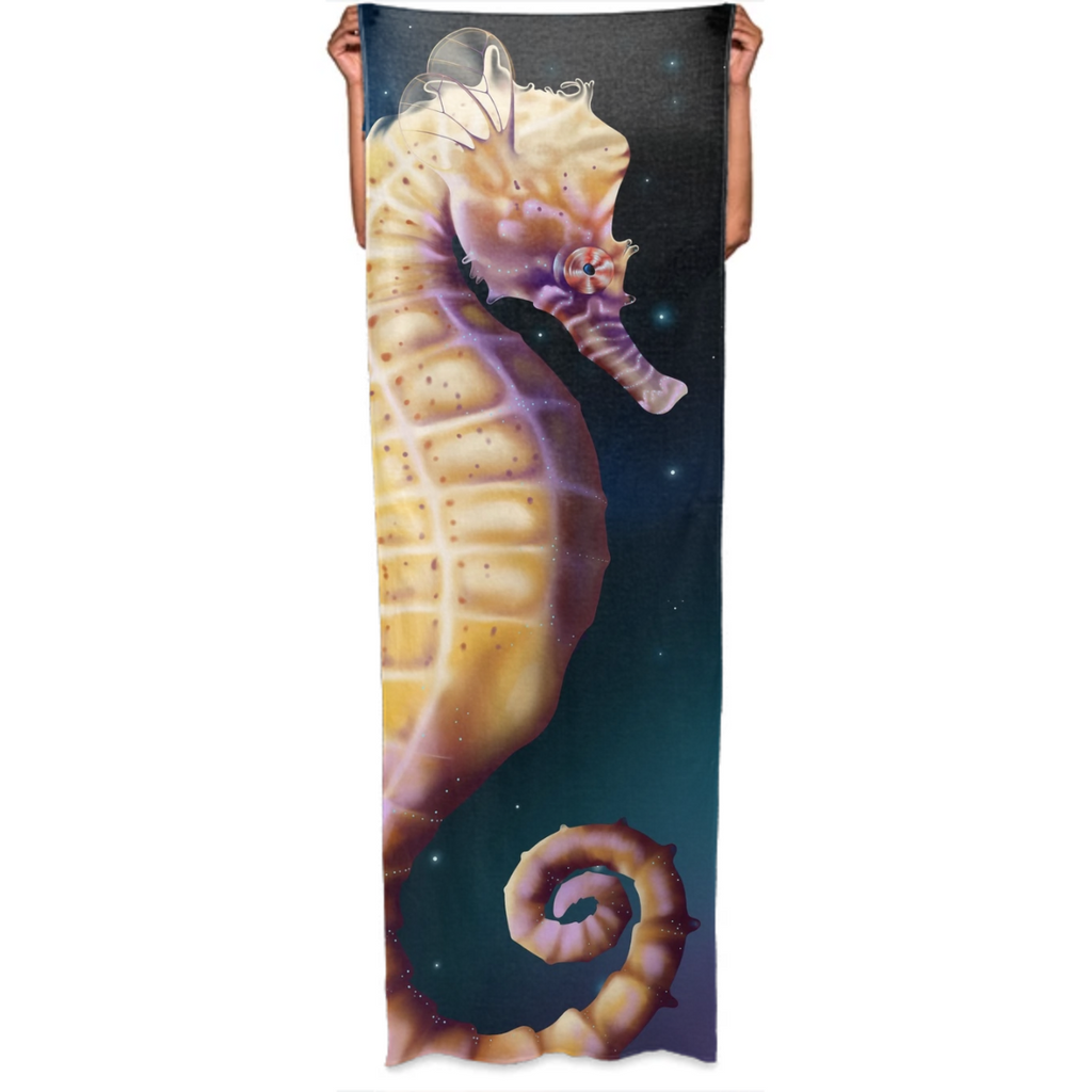 Cosmic sea horse scarf