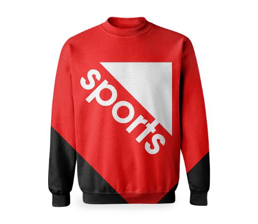 SPORTS TRIANGLE ANGULAR SWEATSHIRT