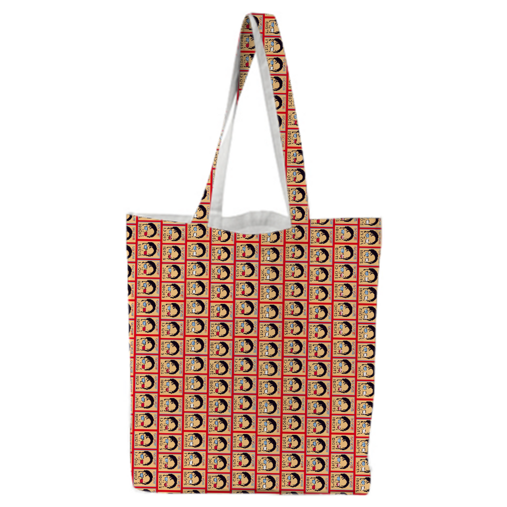 "Go Vote Idiots" Patterned Tote Bag