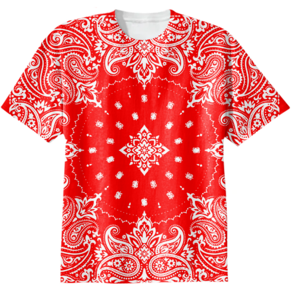 BLOOD RED BANDANA T-SHIRT ❤️