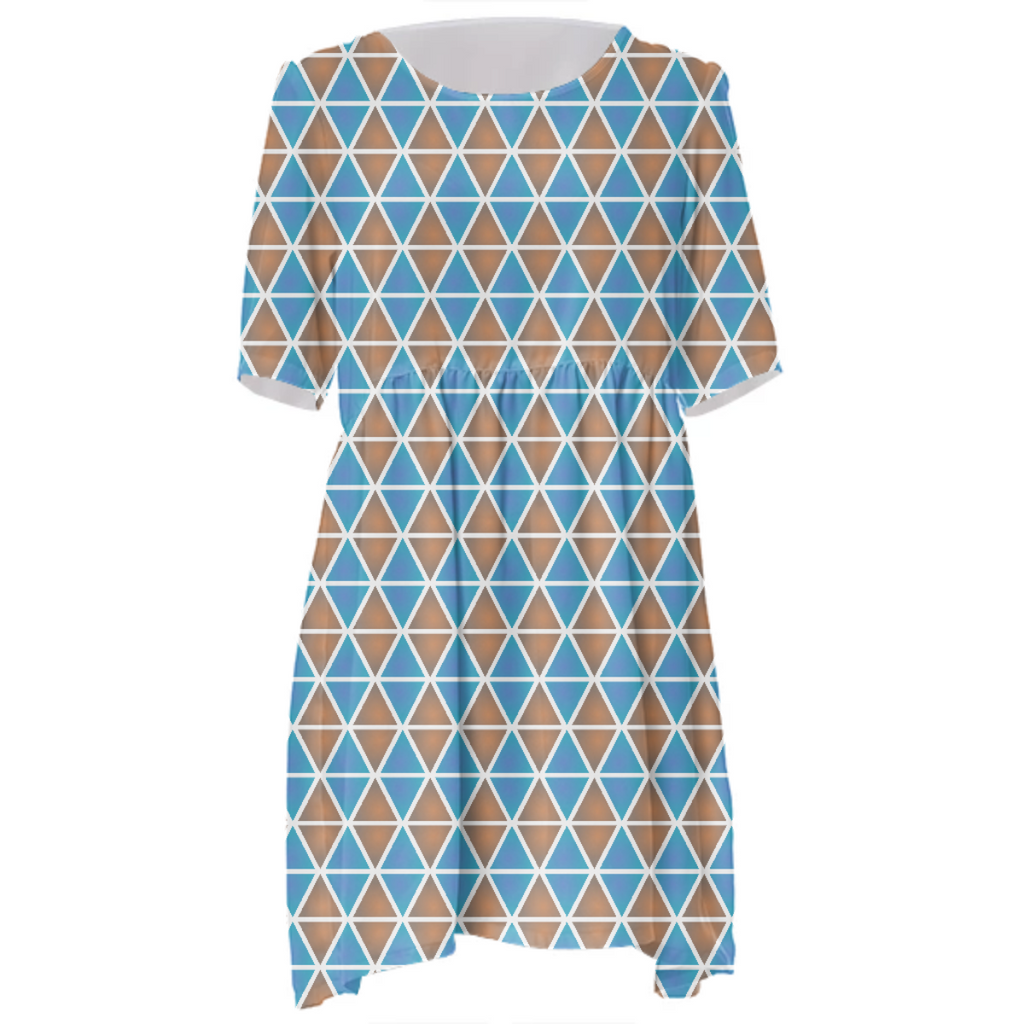 Blue And Brown Mosaic Triangle