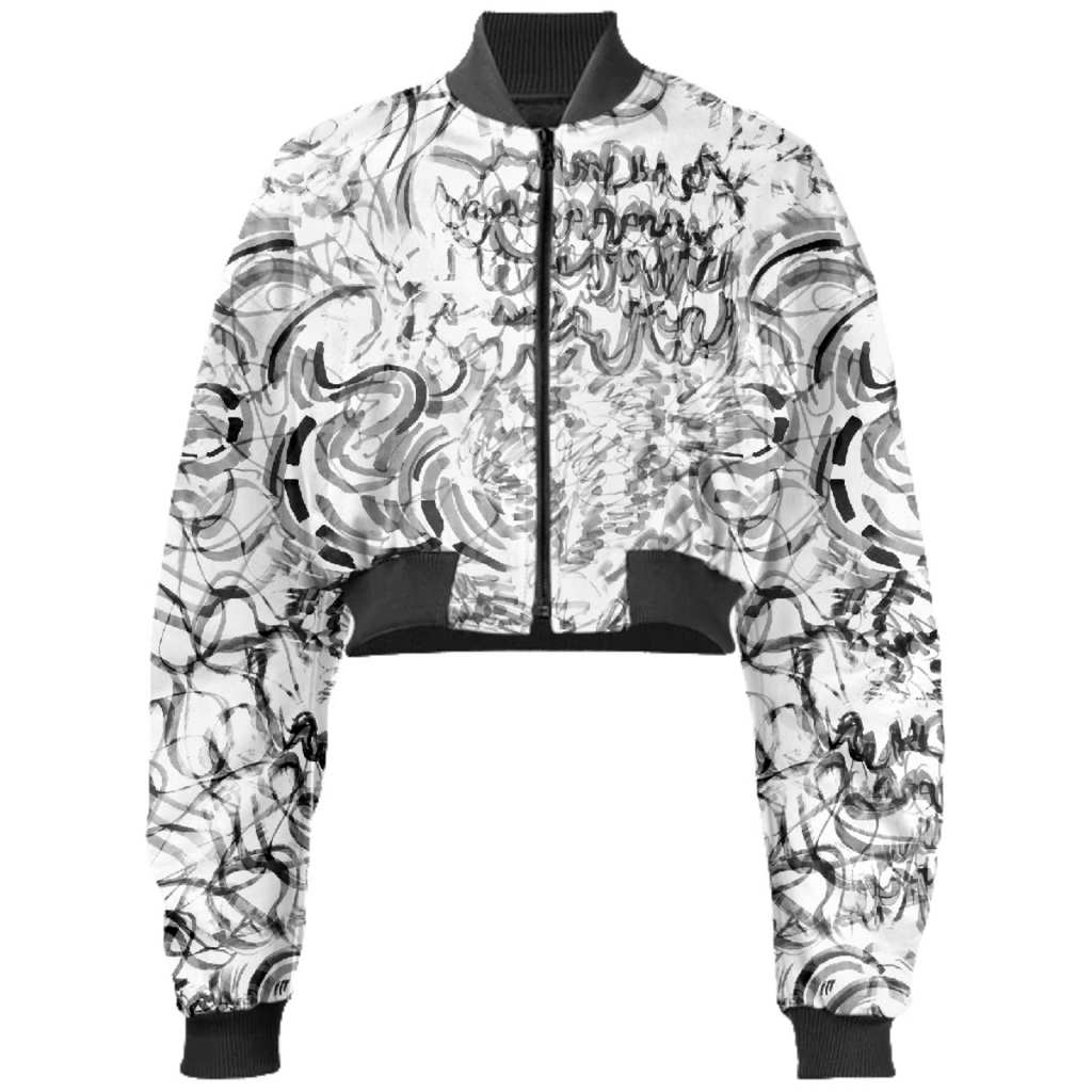 Black and white scribbles all over pattern