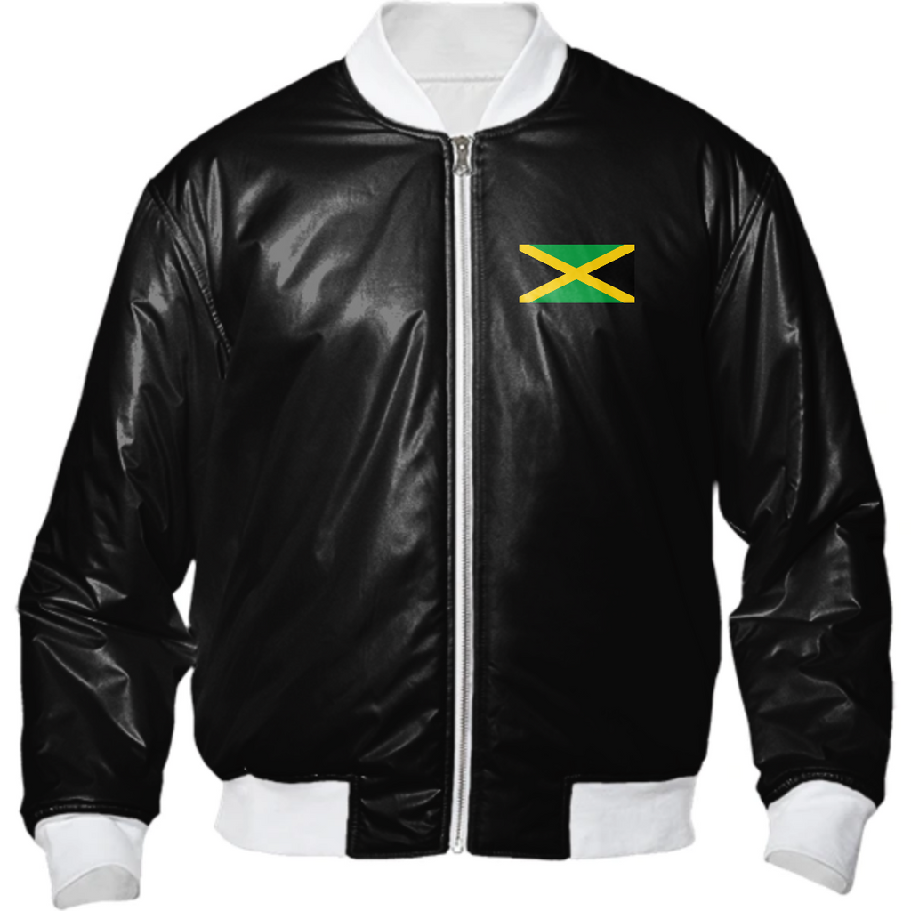 Go Jamaica Black Bomber Jacket