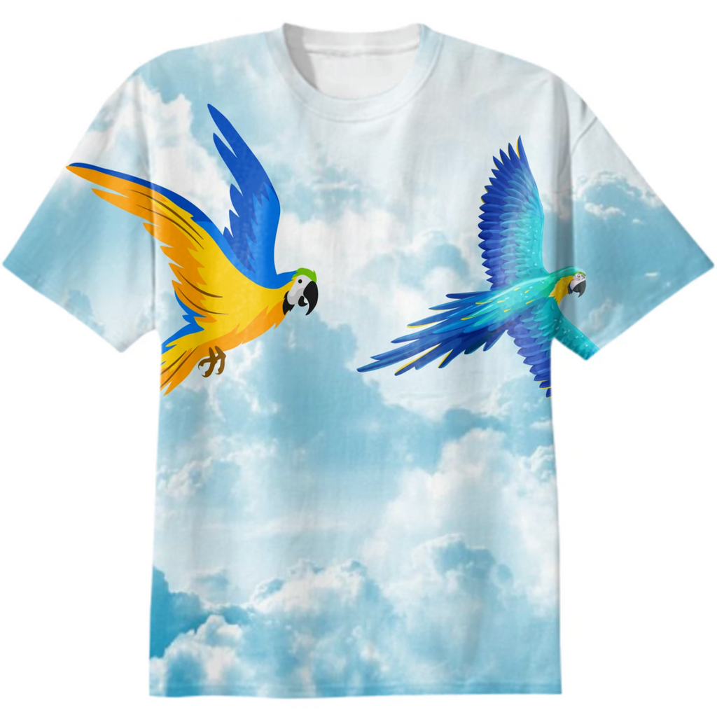 Parrot Couple In The Clouds T-Shirt