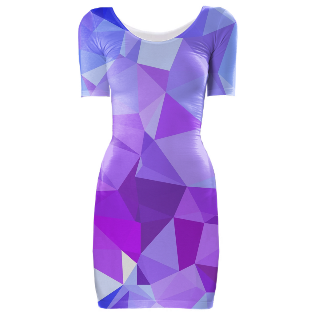 polygonal purple and blue