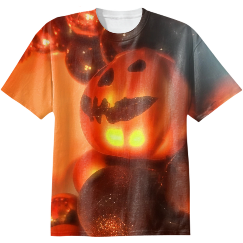 Fall Disco Pumpkin Cotton T-Shirt