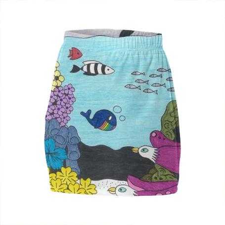 Submarine Flowers Mini Tube Skirt