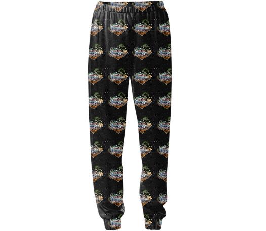 Where The Gods Are In Peace Sweatpant Small Tiles