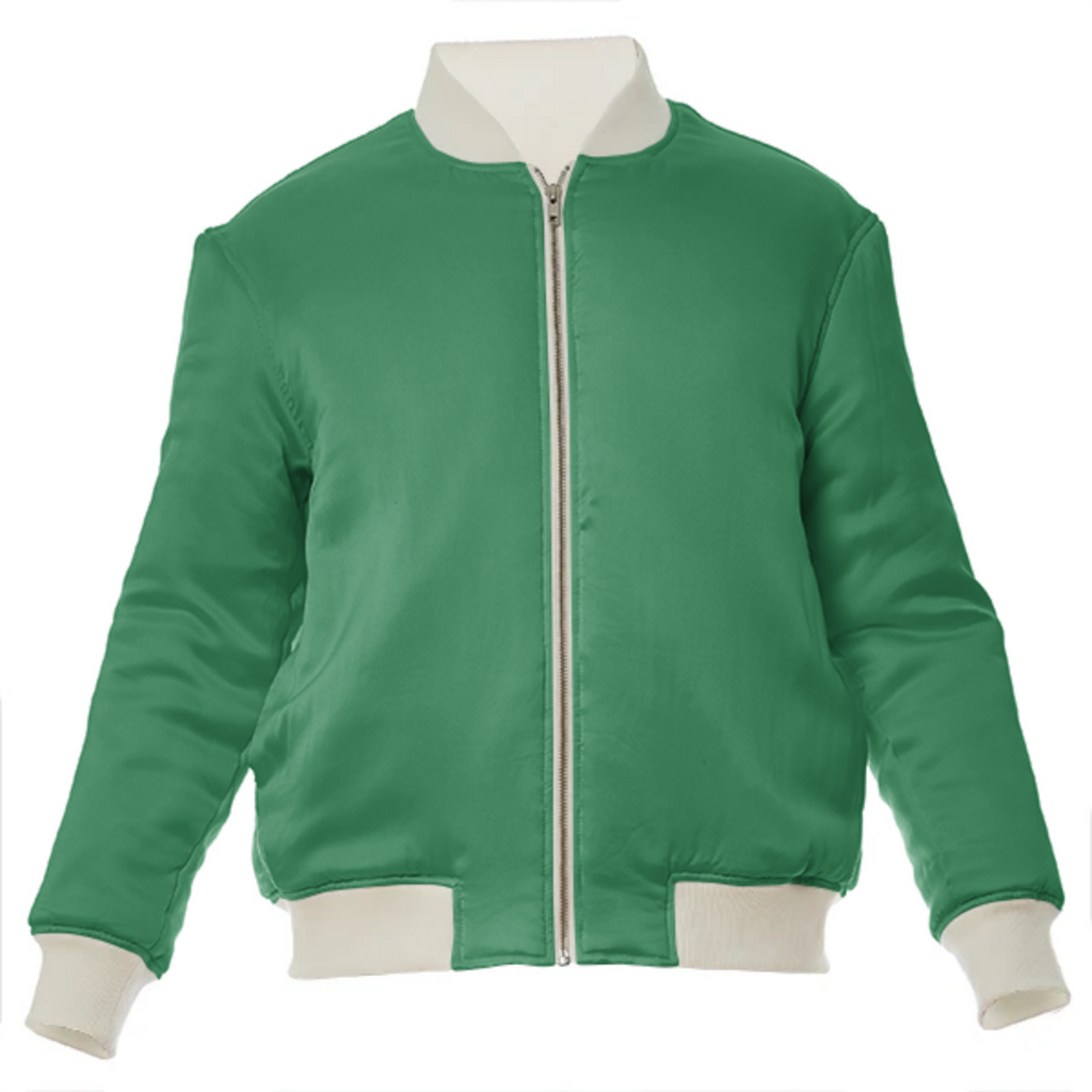 color sea green VP silk bomber jacket