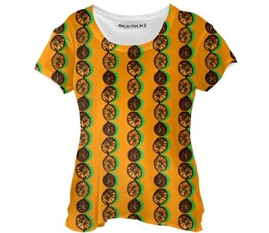 Orange slices graphic vertical