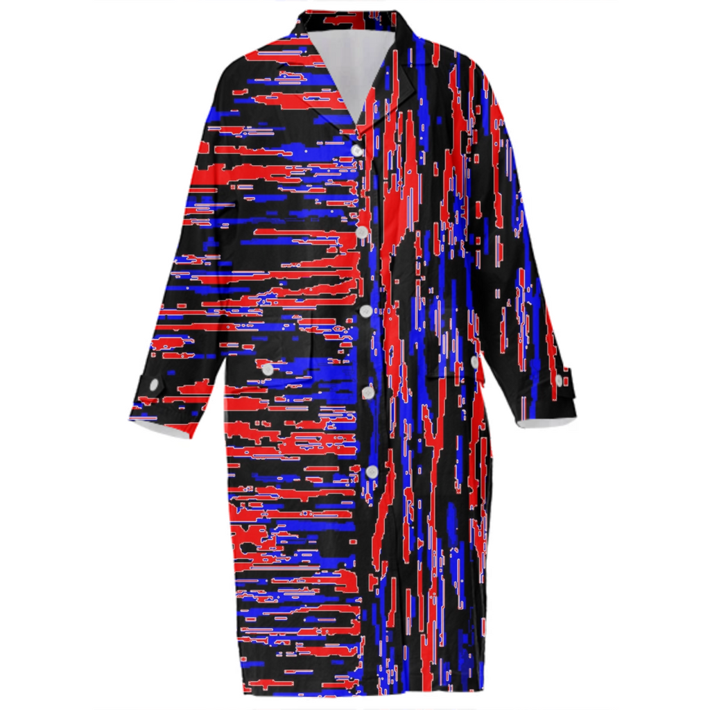 red blue lengthwise cross