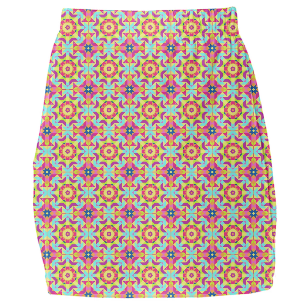 Neon Pattern Mini Tube Skirt #2