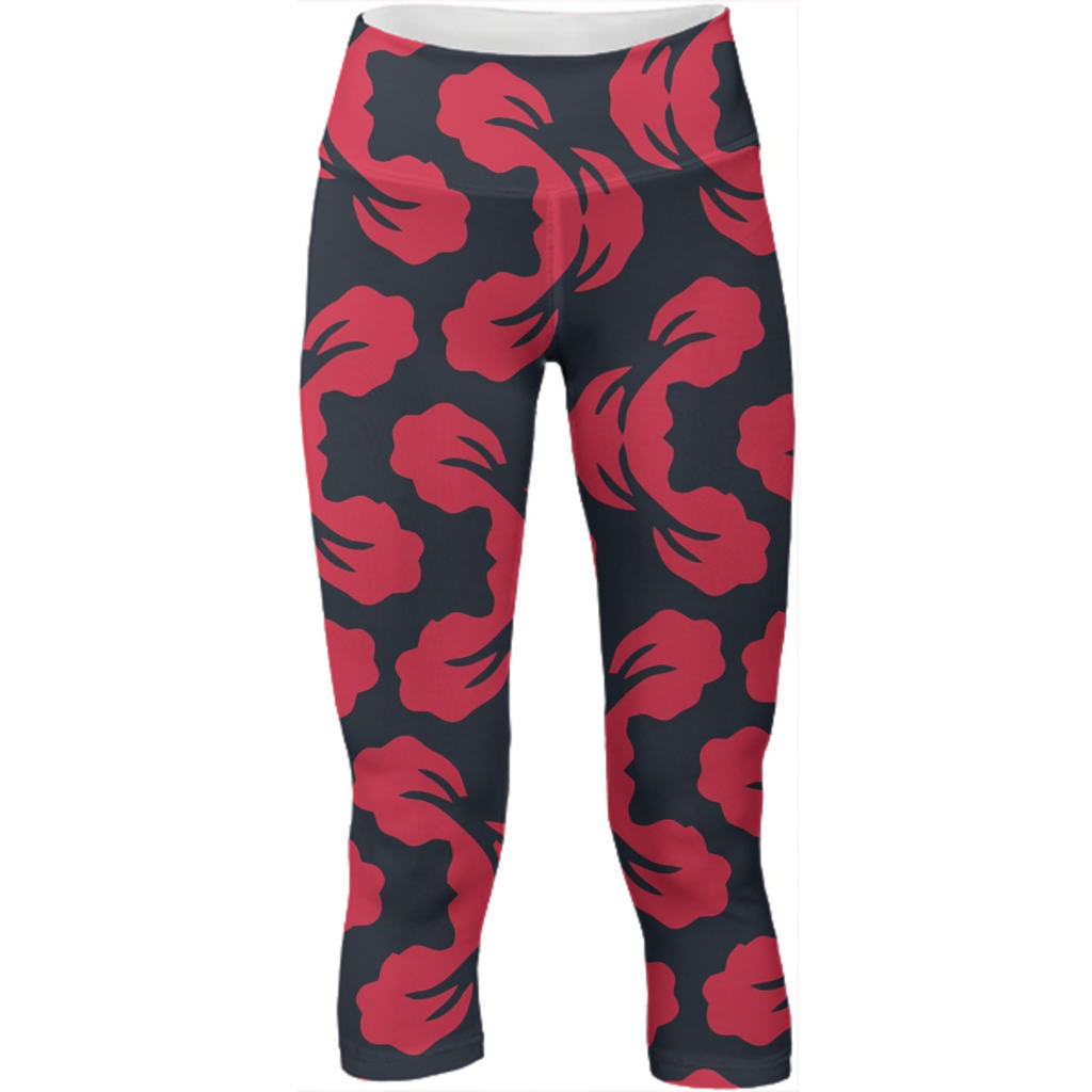 Patternova Red petals yoga pant