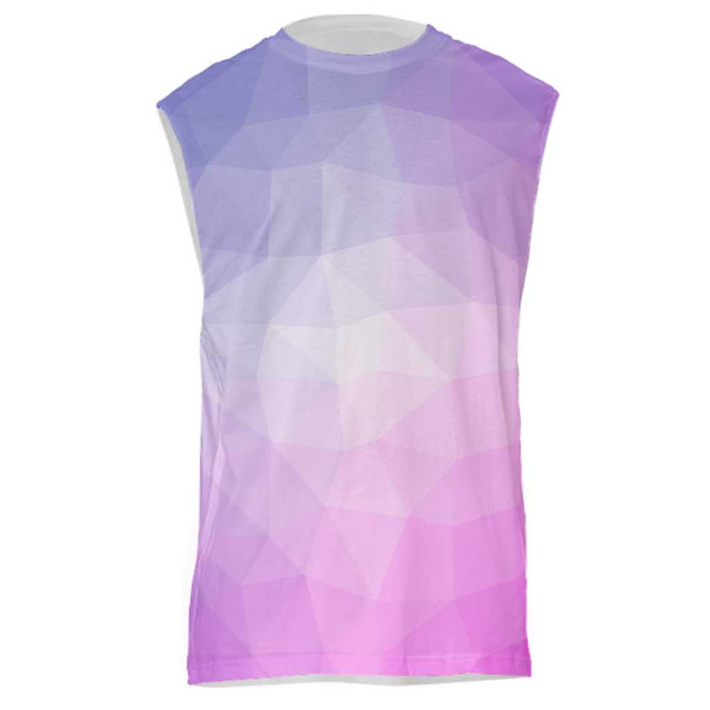 Pink blue triangular geometric