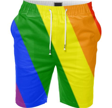 rainbow flag shorts