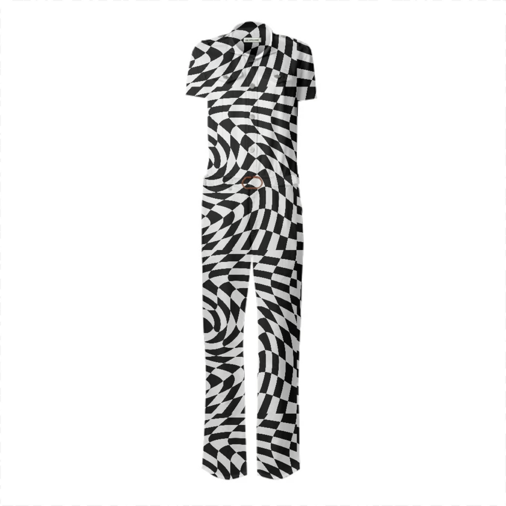 WARP CHECKERBOARD JUMPSUIT