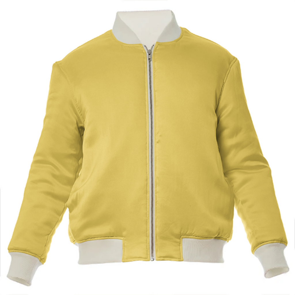 color mustard VP silk bomber jacket