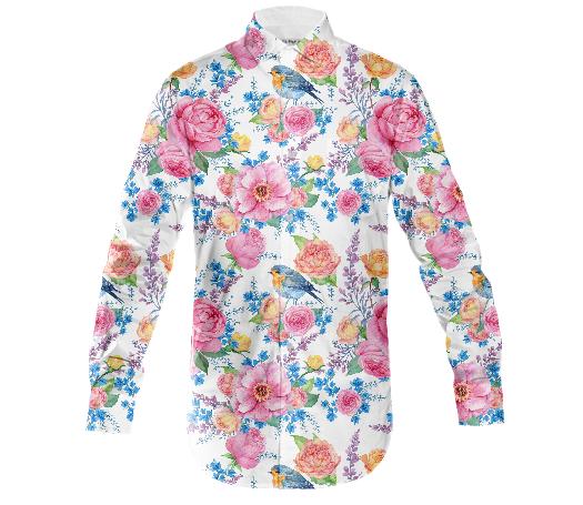 Floral Long Sleeve Shirt LS0007