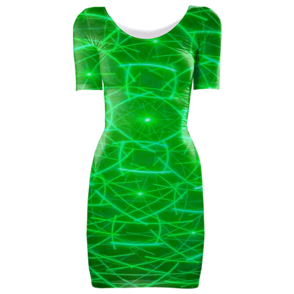 Money Green  Mandala mini dress