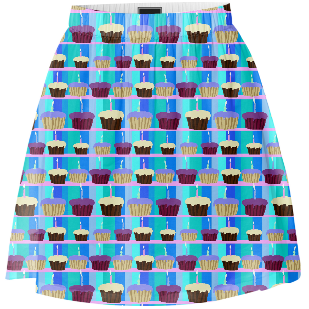 Cupcakes Pattern Summer Skirt