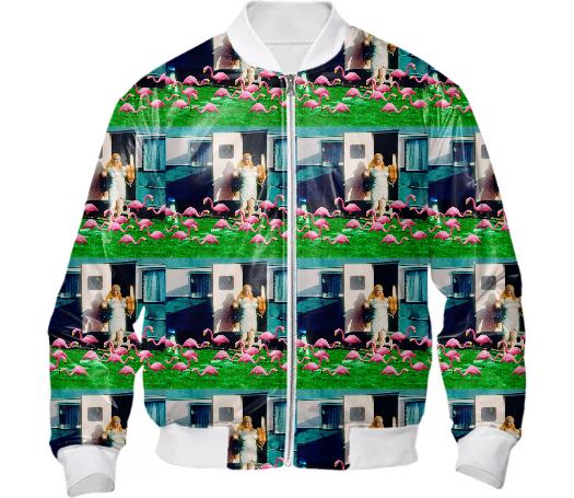 Baltimore Divine Fink Plamingos Parody bomber jacket
