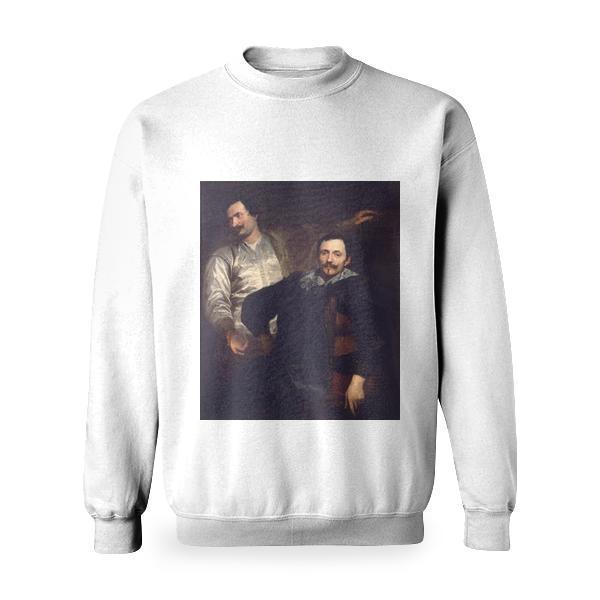 Double Portrait Of Brothers Lucas And Cornelis De Wael Basic Sweatshirt