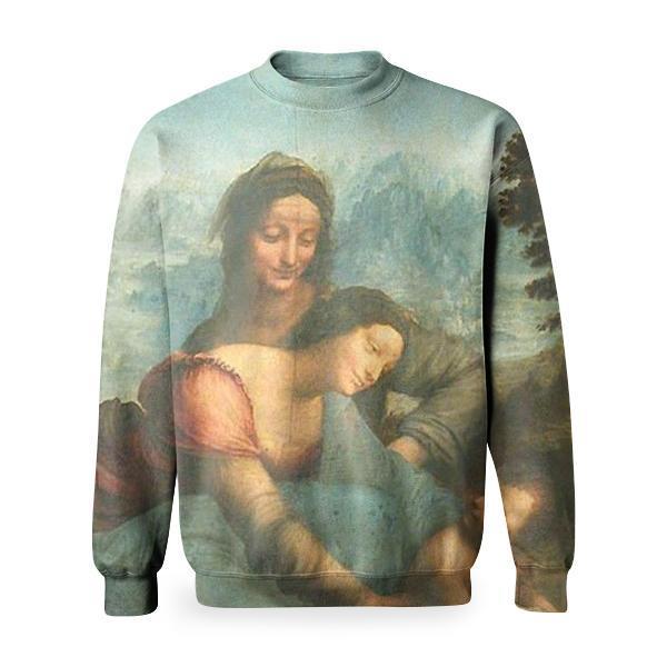 The Virgin And Child With Saint Anne Basic Sweatshirt