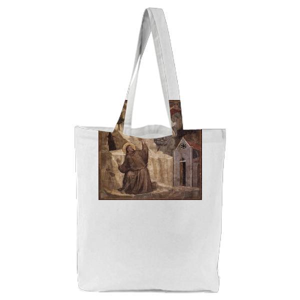 Stigmatization Of St Francis Bardi Chapel Tote Bag