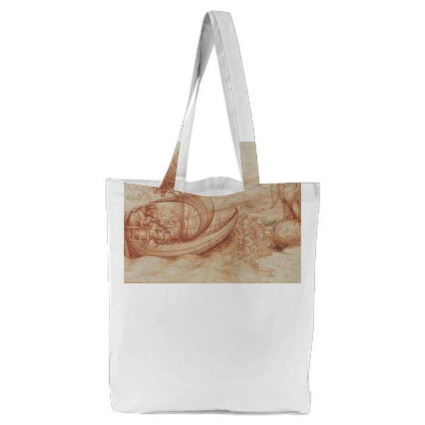 Allegory With A Wolf And An Eagle Tote Bag