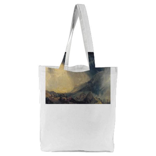Snow Storm Hannibal And His Army Crossing The Alps Tote Bag