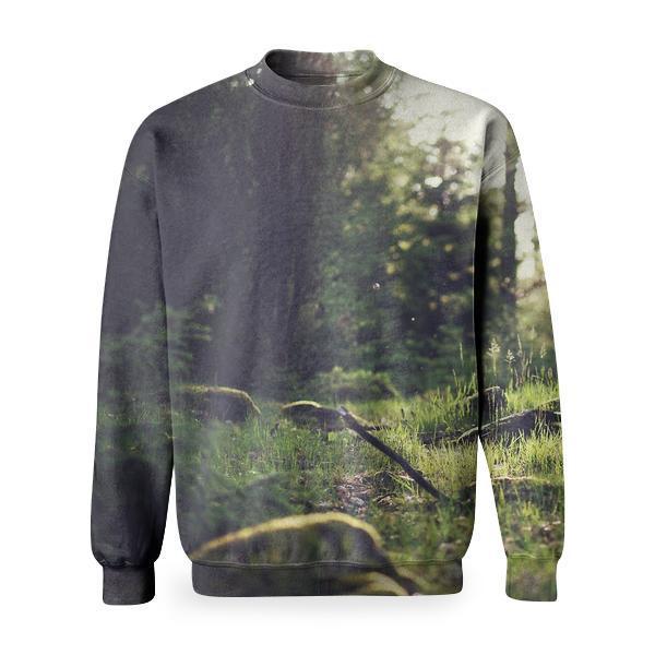 Wood Nature Sunny Forest Basic Sweatshirt