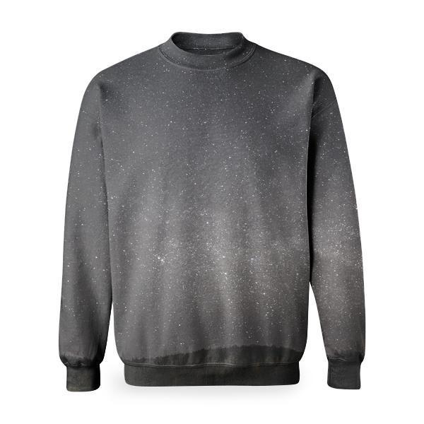 Starry Night Above The Silhouette Of Trees And Land Form Basic Sweatshirt