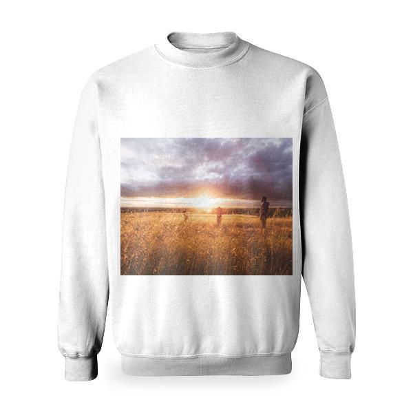 Dawn Nature Sunset People Basic Sweatshirt
