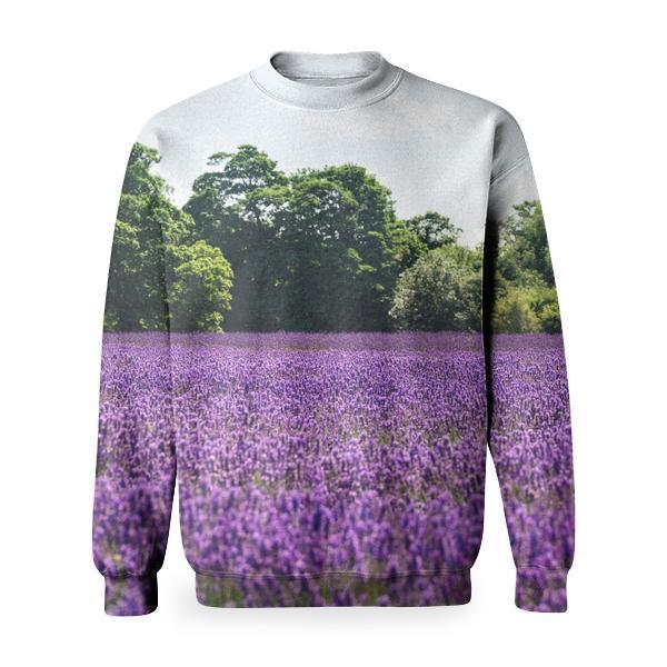 Nature Flowers Purple Trees Basic Sweatshirt