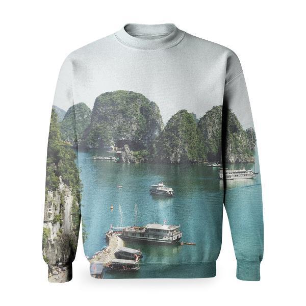 Sea Mountains Nature Water Basic Sweatshirt