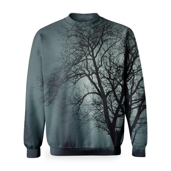 Nature Night Dark Tree Basic Sweatshirt