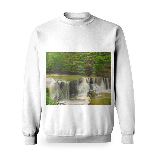 Hd Photography Of River Surrounded With Trees Basic Sweatshirt