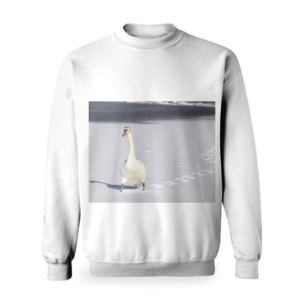 White Duck On White Sand Basic Sweatshirt