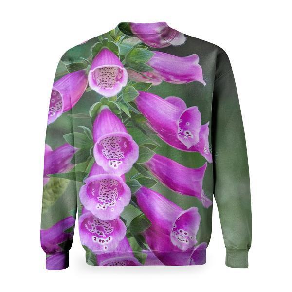 Purple Bell Flowers Basic Sweatshirt