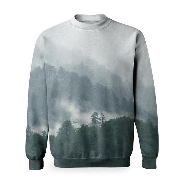 Nature Forest Trees Fog Basic Sweatshirt