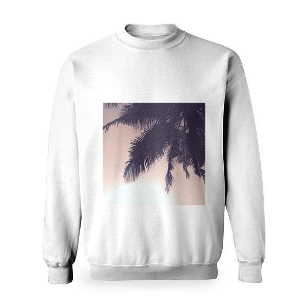 Silhouette Of Coconut Tree Basic Sweatshirt
