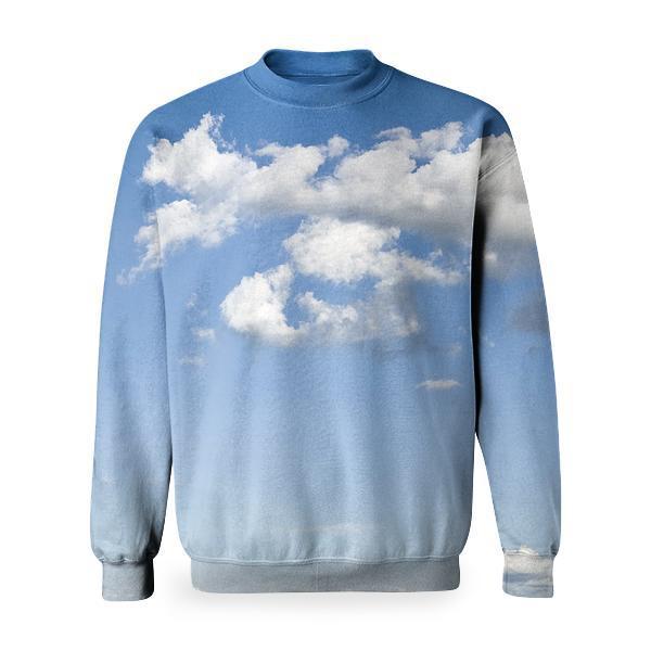 Blue Cloudy Sky Basic Sweatshirt