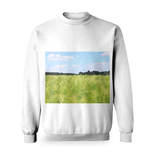 Landscape Nature Sky Field Basic Sweatshirt