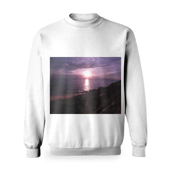 Sunset View On Body Of Water Basic Sweatshirt