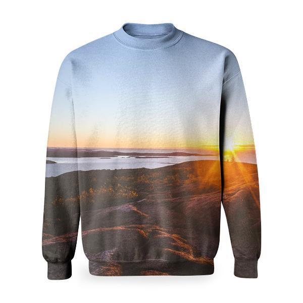 Sea Dawn Landscape Nature Basic Sweatshirt