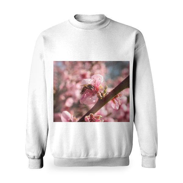 Pink Flowers Basic Sweatshirt
