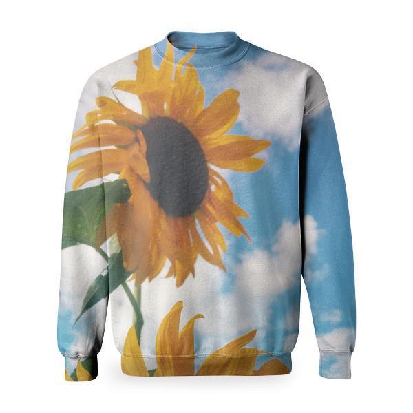 Sunflowers And Blue Sky Basic Sweatshirt